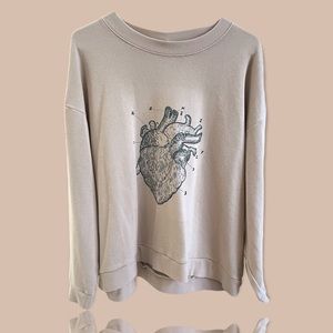 Anatomical heart sweater